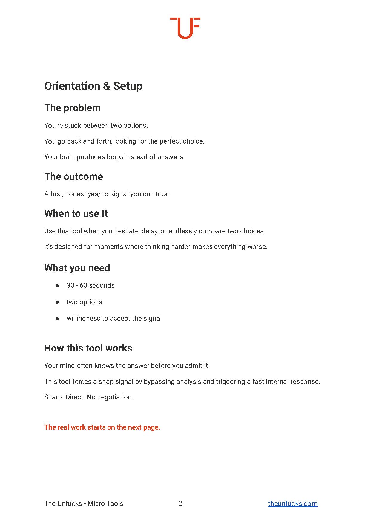 The Snap Yes/No Check