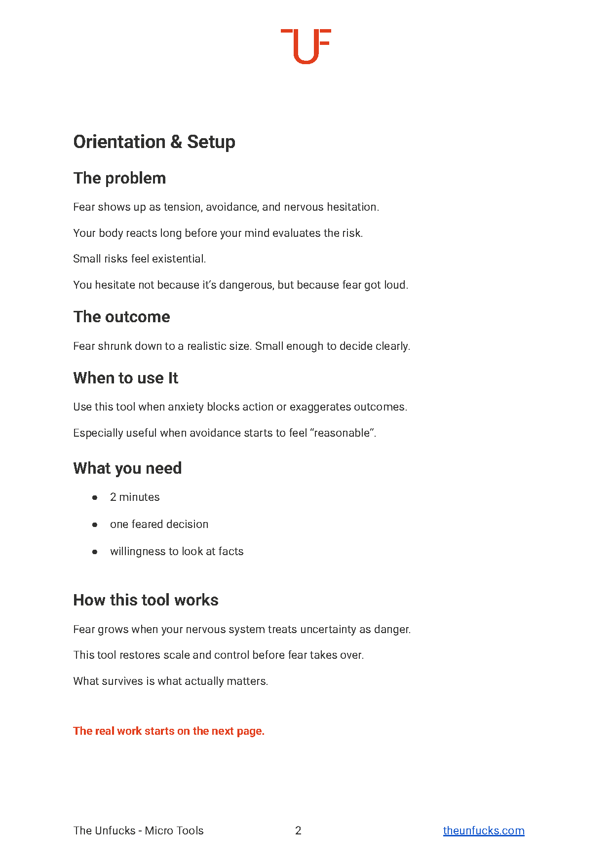 The Fear Shrink Move