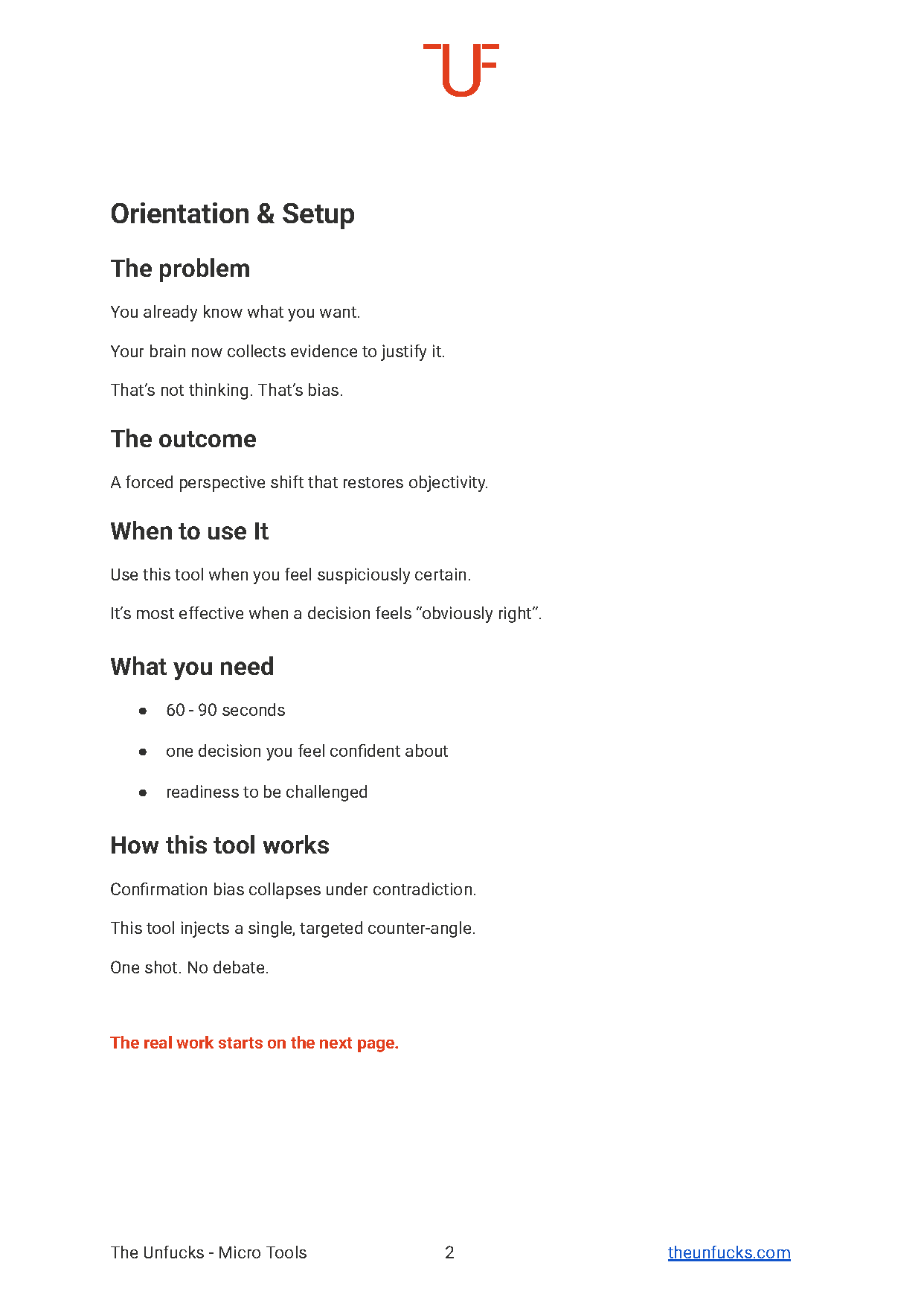 The Bias Interrupt One-Shot