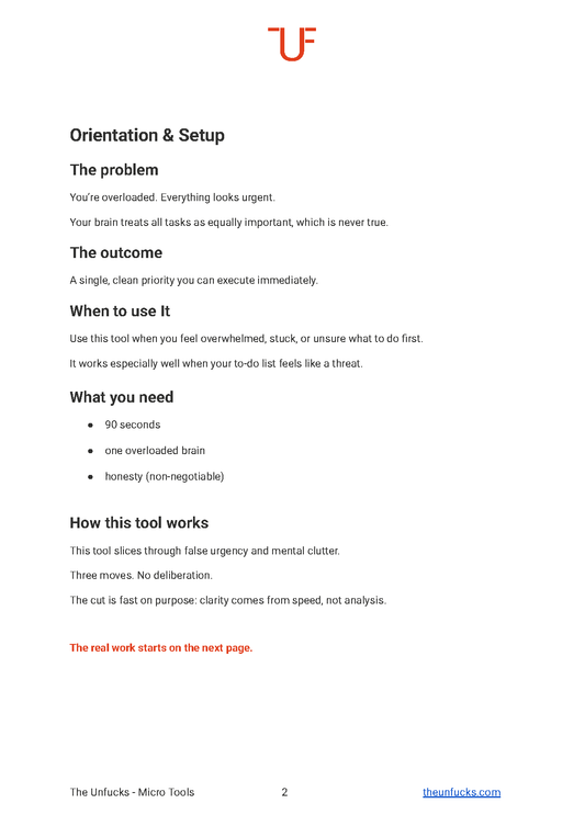 The 90-Second Priority Cut