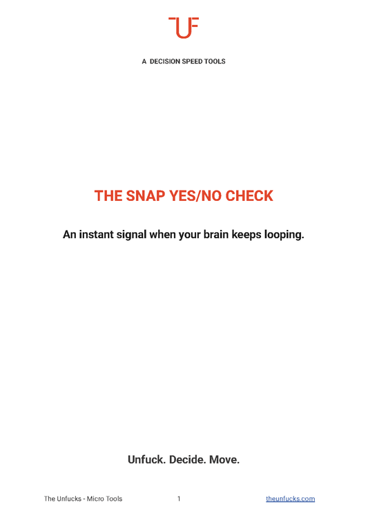 The Snap Yes/No Check