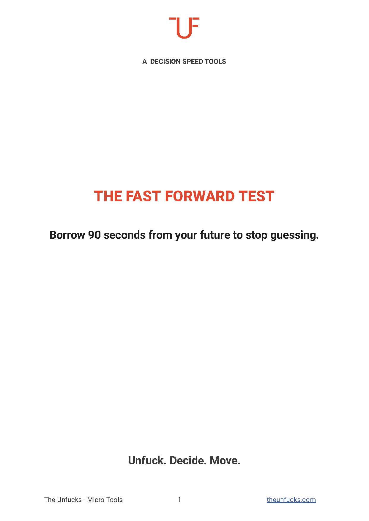 The Fast Forward Test