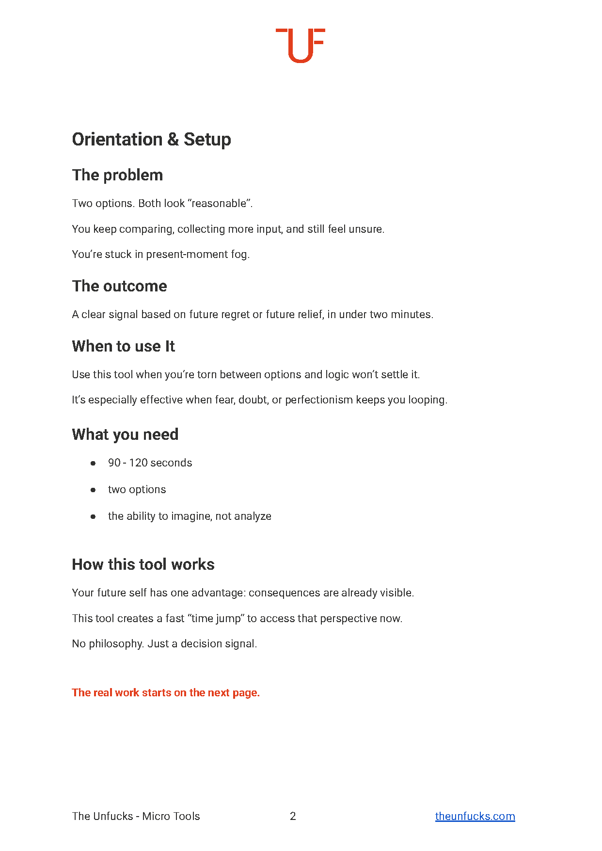 The Fast Forward Test