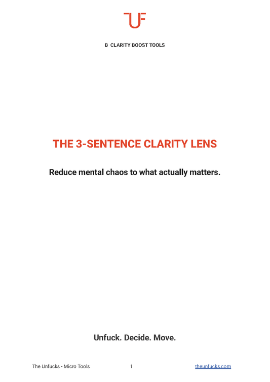 The 3-Sentence Clarity Lens