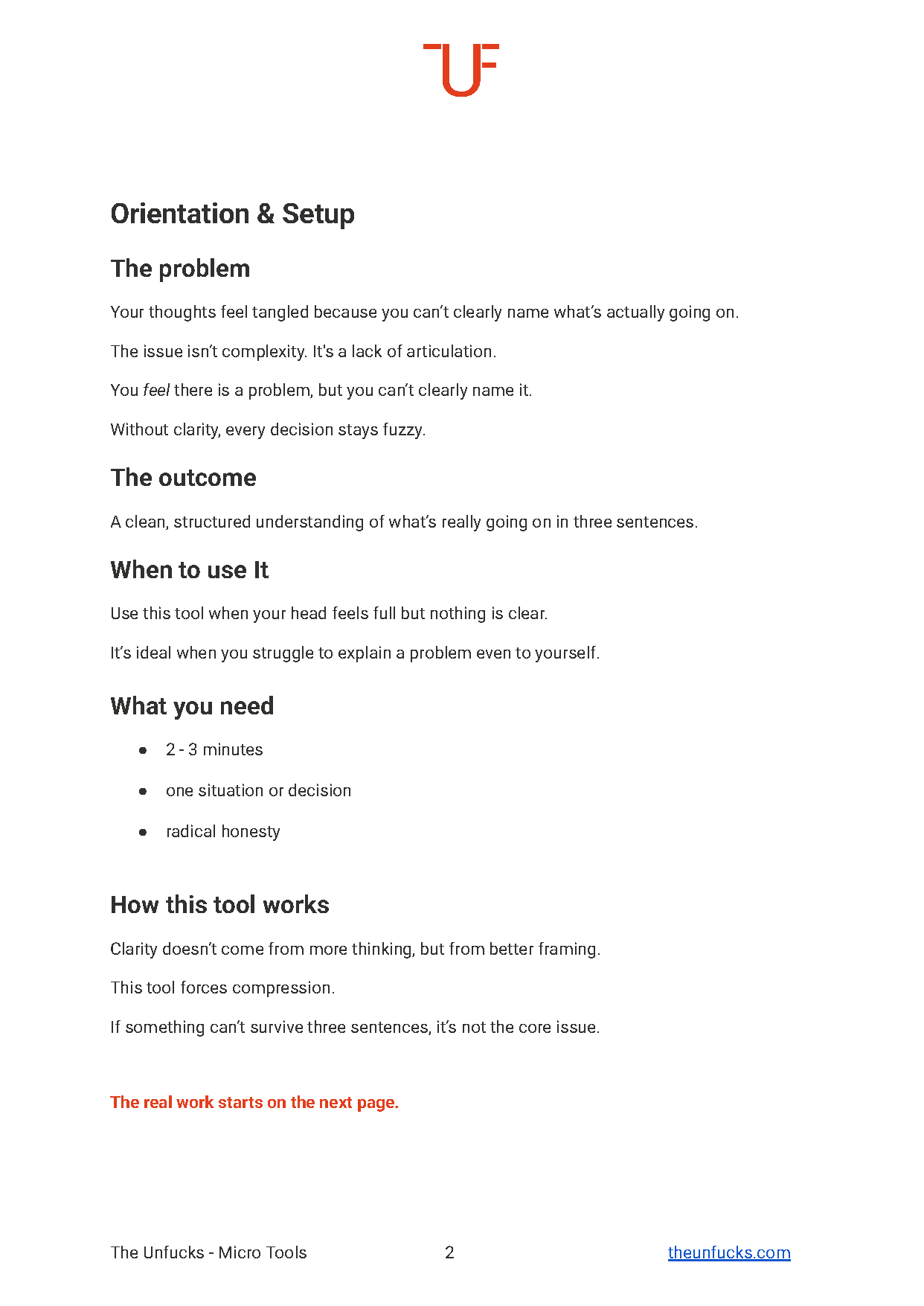 The 3-Sentence Clarity Lens