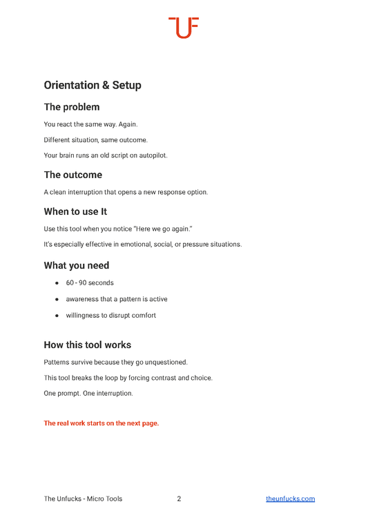 The Pattern Break Prompt