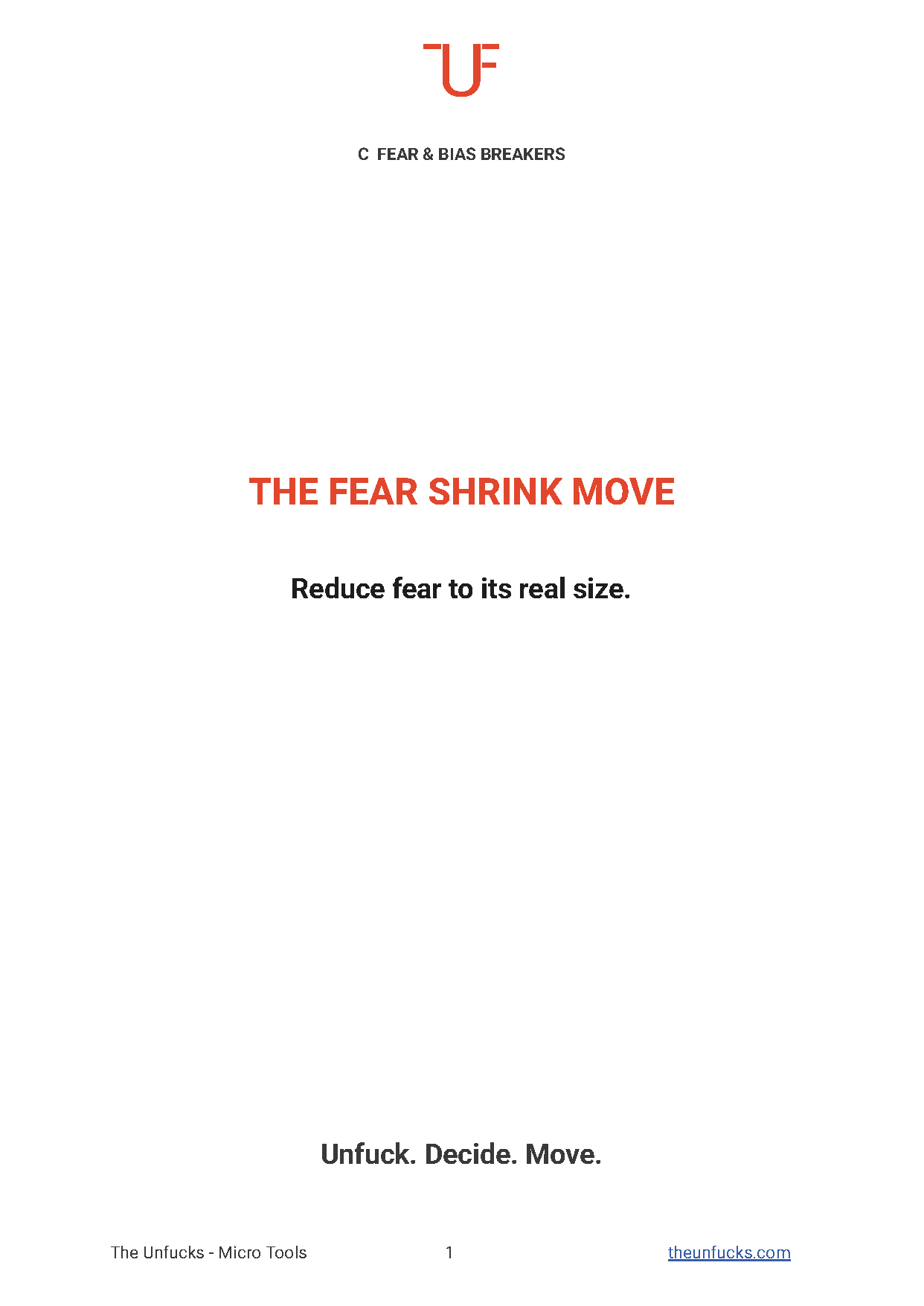 The Fear Shrink Move