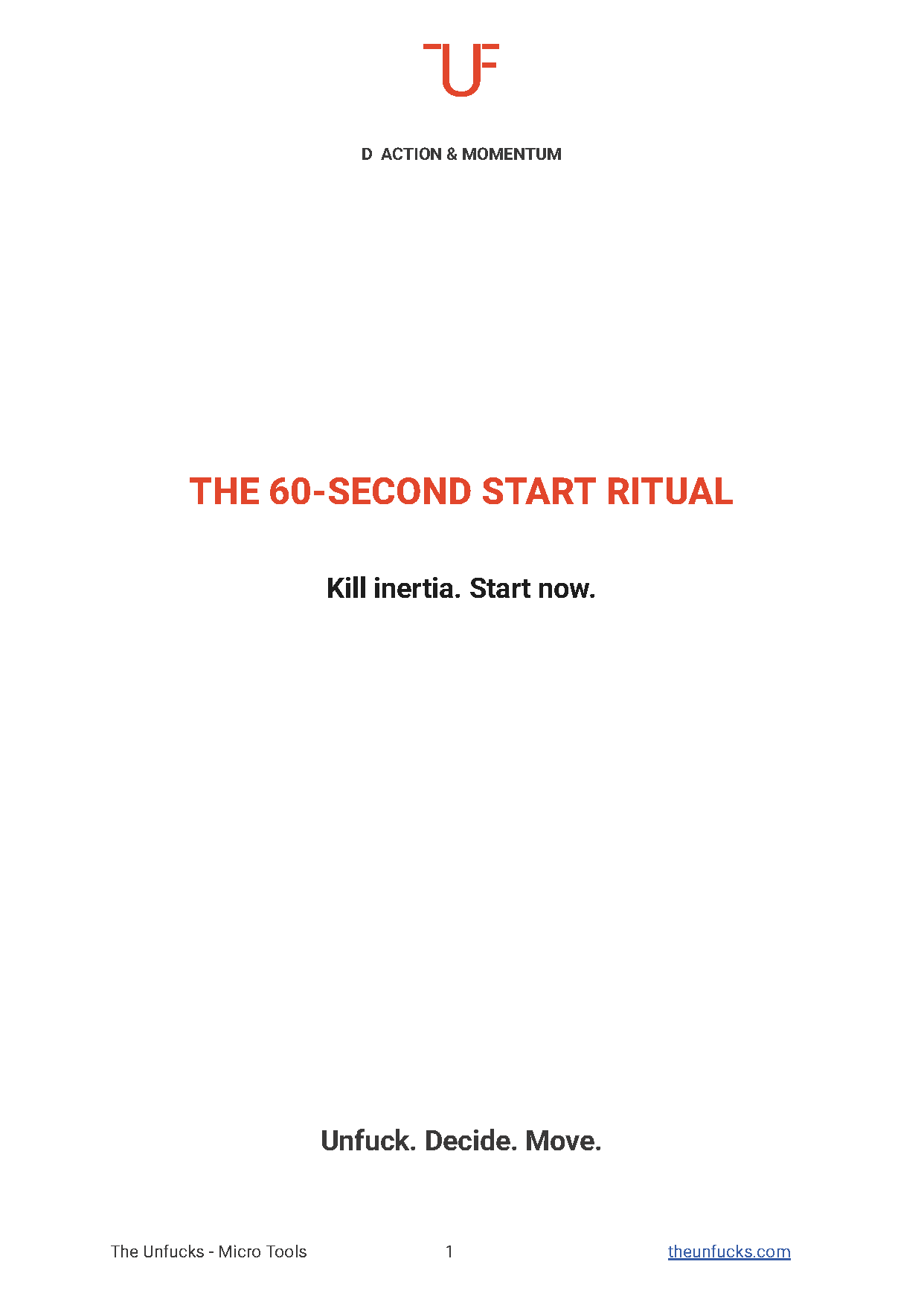 The 60-Second Start Ritual
