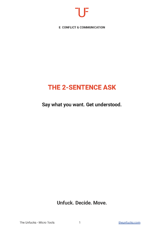 The 2-Sentence Ask