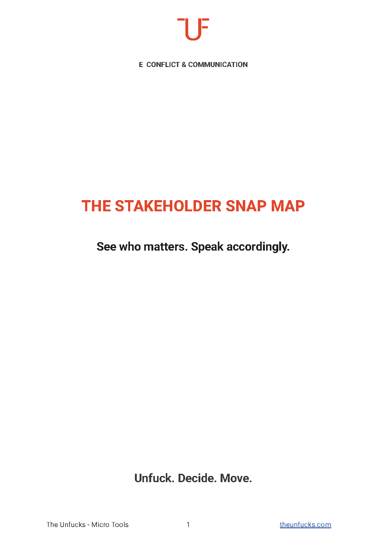 The Stakeholder Snap Map