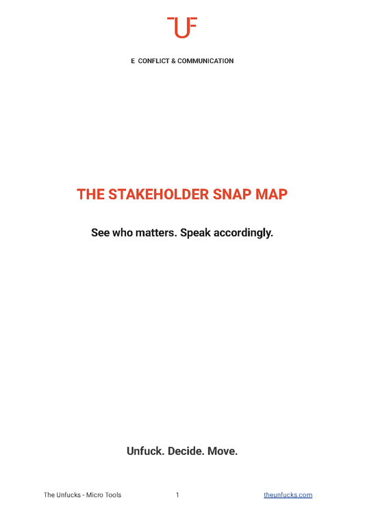 The Stakeholder Snap Map
